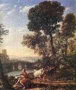 Claude Lorrain Landscape with Apollo Guarding the Herds of Admetus dsf USA oil painting artist